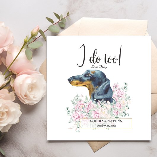 Dackel Dog Wedding Cocktail Napkins Serviette