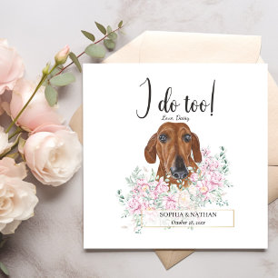 Dackel Dog Wedding Cocktail Napkins Serviette
