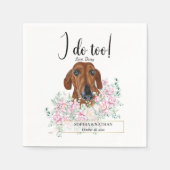 Dackel Dog Wedding Cocktail Napkins Serviette (Vorderseite)
