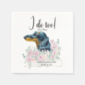 Dackel Dog Wedding Cocktail Napkins Serviette (Vorderseite)