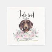 Dackel Dog Wedding Cocktail Napkins Serviette (Vorderseite)