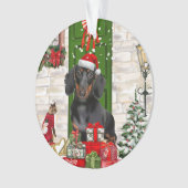 Dackel Dog Weihnachten Ornament (Vorderseite)