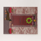 Dackel Dog Weihnachtsfeiertag Puzzle (Horizontal)