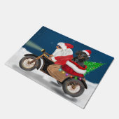 Dackel Dog Weihnachtsmann Fußmatte (Schrägansicht)