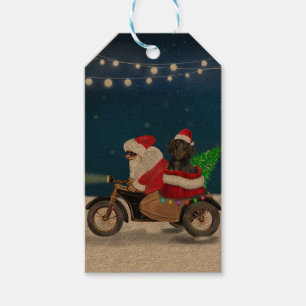 Dackel Dog Weihnachtsmann Geschenkanhänger