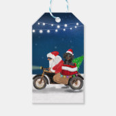 Dackel Dog Weihnachtsmann Geschenkanhänger (Vorderseite)