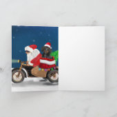 Dackel Dog Weihnachtsmann Karte (Innenseite)