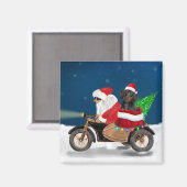Dackel Dog Weihnachtsmann Magnet (Vorderseite/Rückseite)