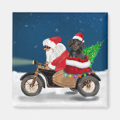 Dackel Dog Weihnachtsmann Magnet (Vorne)