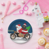 Dackel Dog Weihnachtsmann Pappteller (Party)