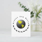 Dackel Dog World Graphic Postkarte (Stehend Vorderseite)