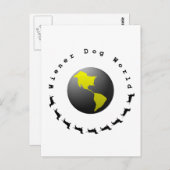 Dackel Dog World Graphic Postkarte (Vorne/Hinten)