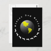 Dackel Dog World Graphic Postkarte (Vorne/Hinten)