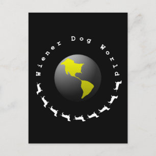 Dackel Dog World Graphic Postkarte