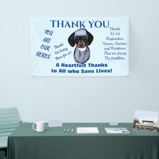 Dackel Doktor Banner (Messeveranstaltung)