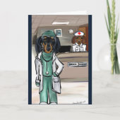 Dackel Doktor Karte (Vorderseite)