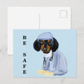 Dackel Doktor Postkarte (Vorne/Hinten)