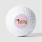 Dackel & Donuts Golf Ball Geschenk (Vorderseite)