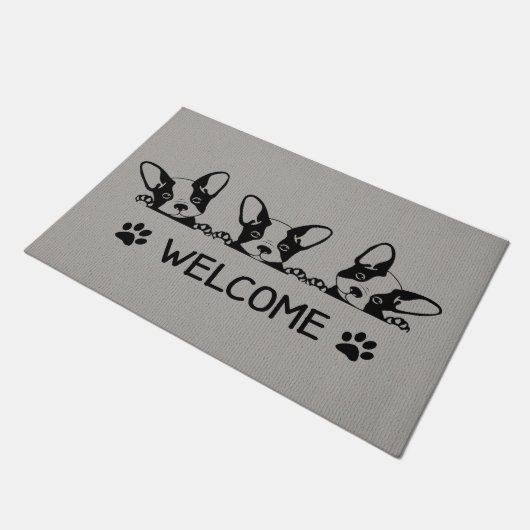 Dackel Doormat - Funny Dog Doormat, Dackel matt Fußmatte (Schrägansicht)