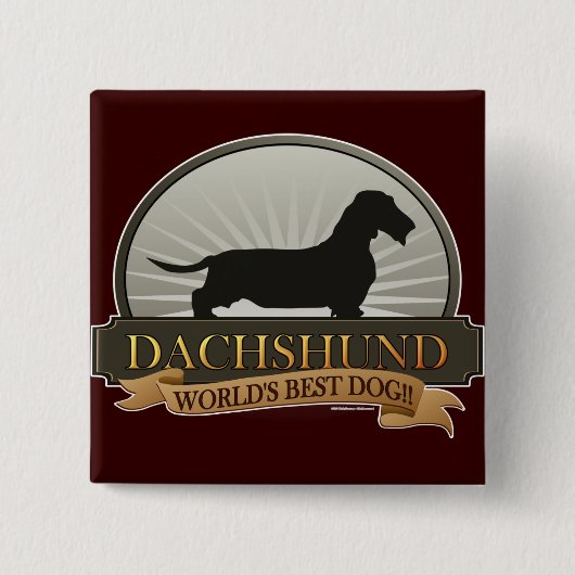 Dackel [Draht-haarig] Button (Vorderseite)