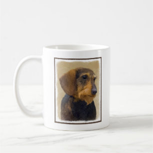 Dackel (Drahthaar) Gemälde Original Hundekunst Kaffeetasse
