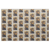 Dackel (Drahthaar) Gemälde Original Hundekunst Stoff (Fat Quarter (45,7 x 55,9 cm))