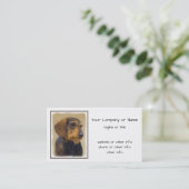 Dackel (Drahthaar) Gemälde Original Hundekunst Visitenkarte (Stehend Vorderseite)