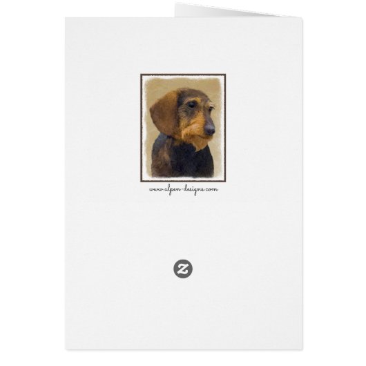 Dackel (Drahthaar) Malerei Original Dog Art (Hinten)