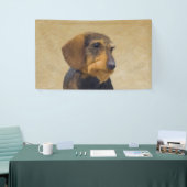 Dackel (Drahthaar) Malerei Original Dog Art Banner (Messeveranstaltung)