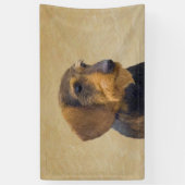 Dackel (Drahthaar) Malerei Original Dog Art Banner (Vertikal)