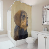 Dackel (Drahthaar) Malerei Original Dog Art Duschvorhang (Beispiel)