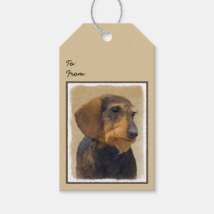 Dackel (Drahthaar) Malerei Original Dog Art Geschenkanhänger