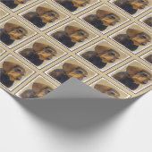 Dackel (Drahthaar) Malerei Original Dog Art Geschenkpapier (Ecke)