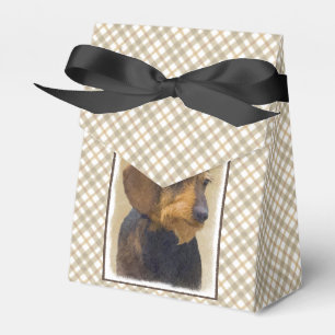 Dackel (Drahthaar) Malerei Original Dog Art Geschenkschachtel