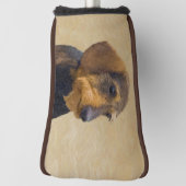 Dackel (Drahthaar) Malerei Original Dog Art Golf Headcover (Rotieren 90)