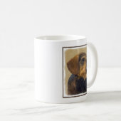Dackel (Drahthaar) Malerei Original Dog Art Kaffeetasse (VorderseiteRechts)