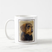 Dackel (Drahthaar) Malerei Original Dog Art Kaffeetasse (Links)