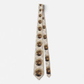 Dackel (Drahthaar) Malerei Original Dog Art Krawatte (Vorderseite)