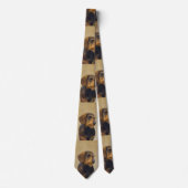 Dackel (Drahthaar) Malerei Original Dog Art Krawatte (Vorderseite)