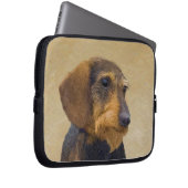 Dackel (Drahthaar) Malerei Original Dog Art Laptopschutzhülle (Vorne Rechts)