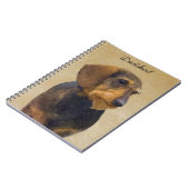 Dackel (Drahthaar) Malerei Original Dog Art Notizblock (Linke Seite)