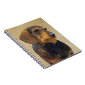 Dackel (Drahthaar) Malerei Original Dog Art Notizblock (Rechte Seite)