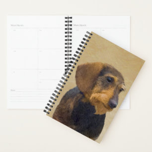 Dackel (Drahthaar) Malerei Original Dog Art Planer