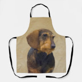 Dackel (Drahthaar) Malerei Original Dog Art Schürze (Vorderseite)