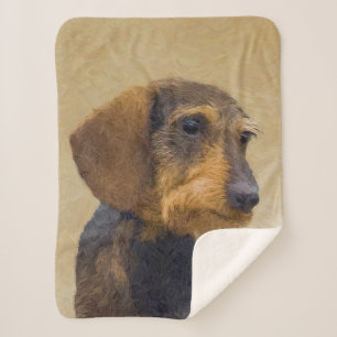 Dackel (Drahthaar) Malerei Original Dog Art Sherpadecke