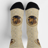 Dackel (Drahthaar) Malerei Original Dog Art Socken (Oben)
