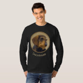 Dackel (Drahthaar) Malerei Original Dog Art T-Shirt (Vorne ganz)