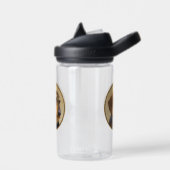 Dackel (Drahthaar) Malerei Original Dog Art Trinkflasche (Links)