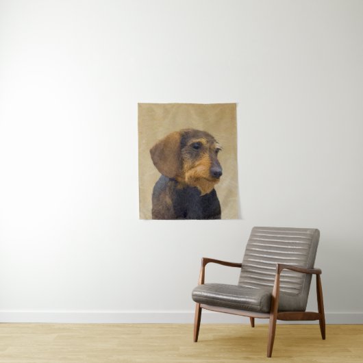 Dackel (Drahthaar) Malerei Original Dog Art Wandteppich (Beispiel)