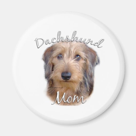 Dackel (Drahthaar) Mama 2 Magnet (Vorne)